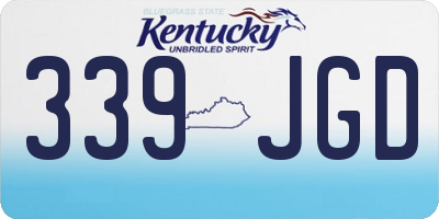 KY license plate 339JGD