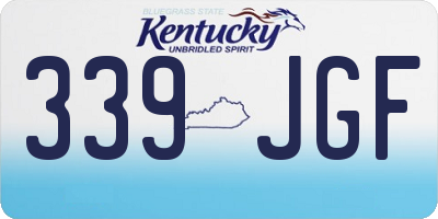KY license plate 339JGF