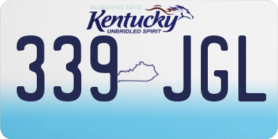 KY license plate 339JGL