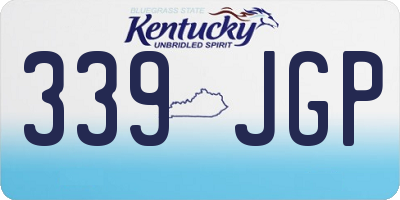 KY license plate 339JGP