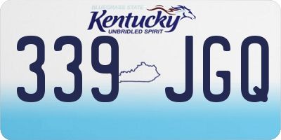 KY license plate 339JGQ