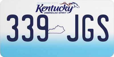 KY license plate 339JGS