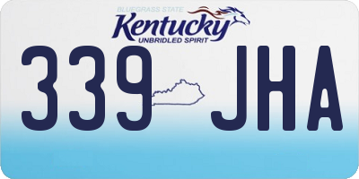 KY license plate 339JHA