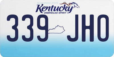 KY license plate 339JHO