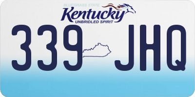 KY license plate 339JHQ