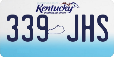 KY license plate 339JHS