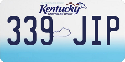 KY license plate 339JIP
