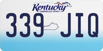 KY license plate 339JIQ