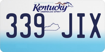 KY license plate 339JIX