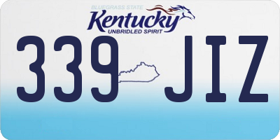 KY license plate 339JIZ