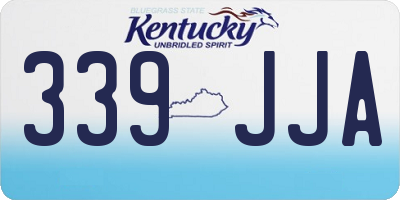 KY license plate 339JJA