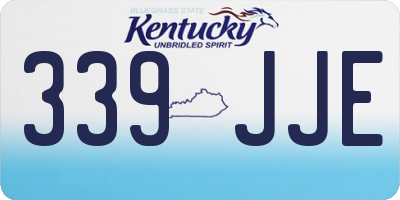 KY license plate 339JJE