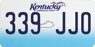 KY license plate 339JJO