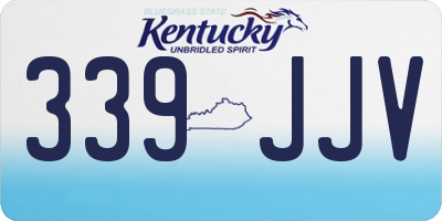 KY license plate 339JJV