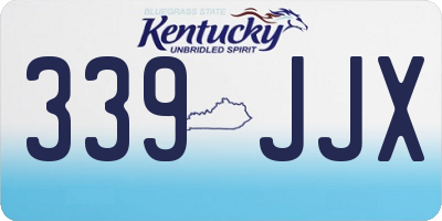 KY license plate 339JJX