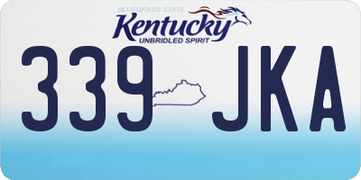 KY license plate 339JKA