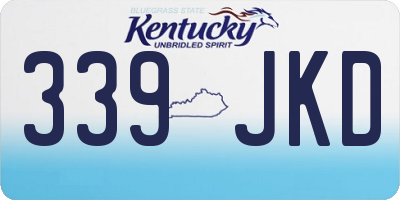 KY license plate 339JKD