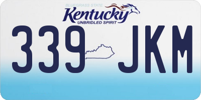 KY license plate 339JKM