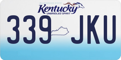 KY license plate 339JKU
