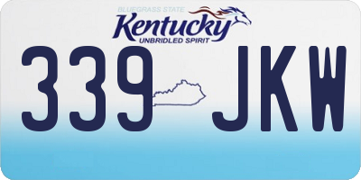 KY license plate 339JKW