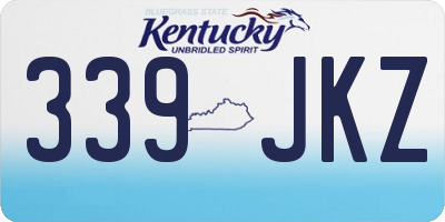 KY license plate 339JKZ