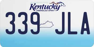KY license plate 339JLA