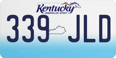 KY license plate 339JLD