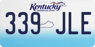 KY license plate 339JLE