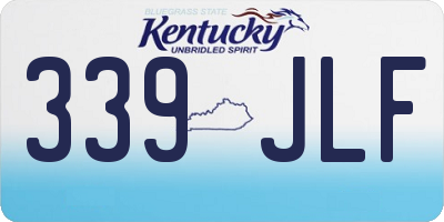 KY license plate 339JLF