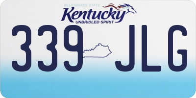KY license plate 339JLG
