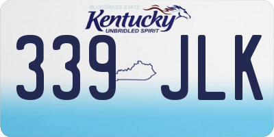 KY license plate 339JLK