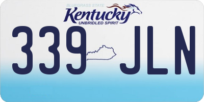 KY license plate 339JLN