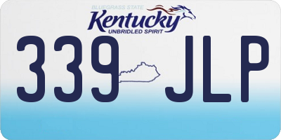 KY license plate 339JLP