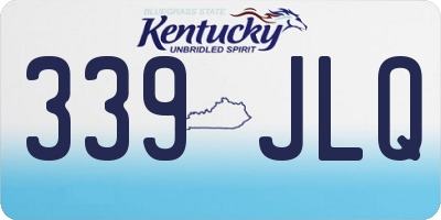 KY license plate 339JLQ