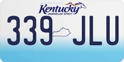 KY license plate 339JLU