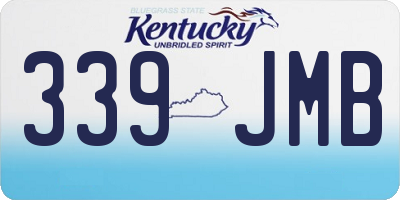 KY license plate 339JMB