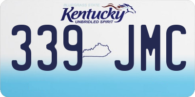 KY license plate 339JMC