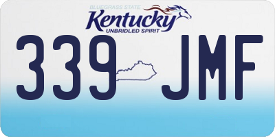 KY license plate 339JMF