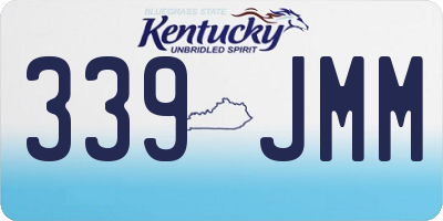 KY license plate 339JMM