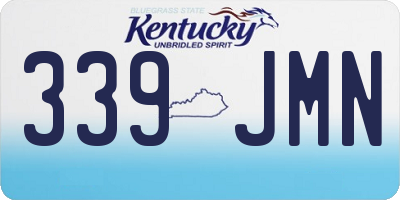 KY license plate 339JMN