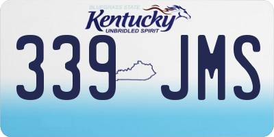 KY license plate 339JMS