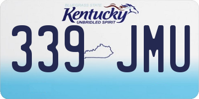 KY license plate 339JMU