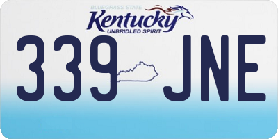 KY license plate 339JNE