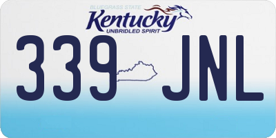 KY license plate 339JNL