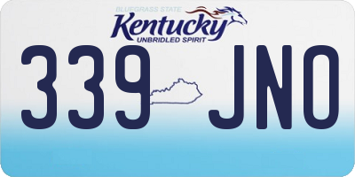 KY license plate 339JNO