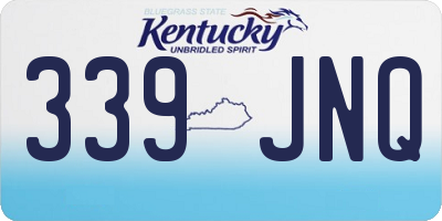 KY license plate 339JNQ