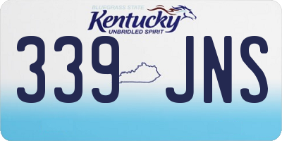 KY license plate 339JNS