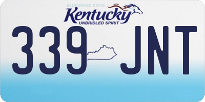 KY license plate 339JNT