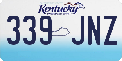 KY license plate 339JNZ