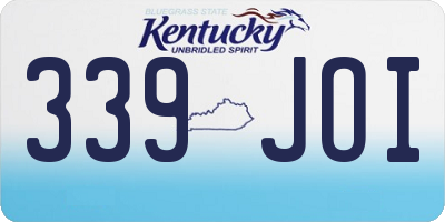 KY license plate 339JOI